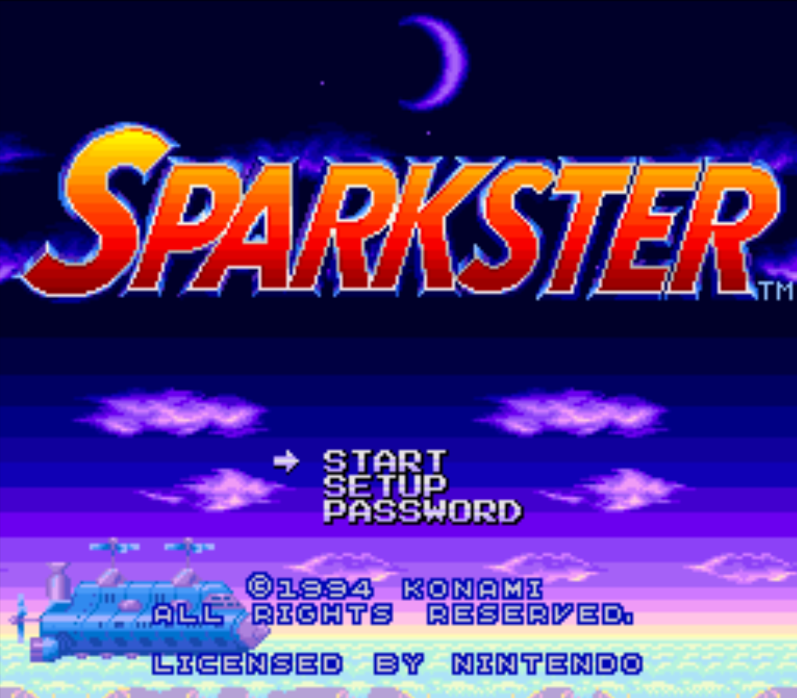 Sparkster Title Screen